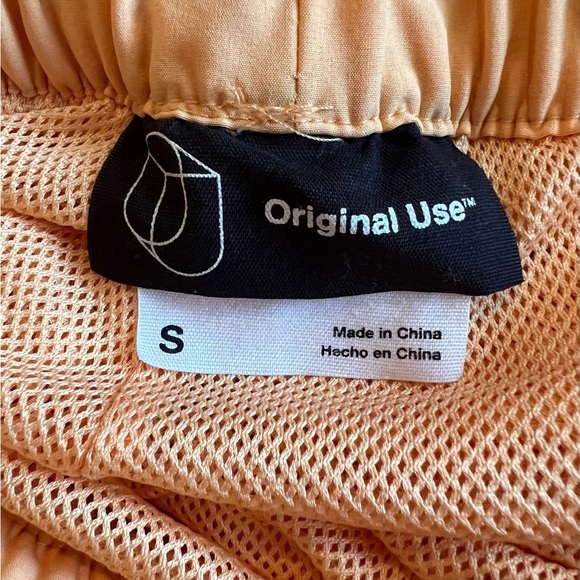 Original Use size small Peach Orange Drawstring Swim Trunk Shorts, EUC, summer - Picture 3 of 6